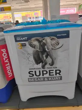 Mesin cuci Polytron 8 kg, daya rendah hanya 250W - hemat listrik!