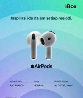 Promo Airpods Gen 4 ANC Bunga 0% Fre 1x Cicilan