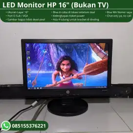 Led monitor merk hp 16 normal segel bergaransi