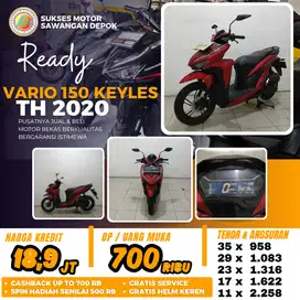CASH KREDIT DP MURAH HONDA VARIO 150 KEYLES TH 2020 UNIT MULUS GARANSI