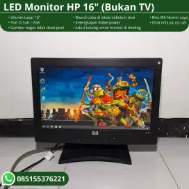 Led monitor merk hp 16 normal segel bergaransi