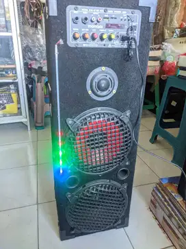 SPEAKER RAKITAN 8 DOUBLE BLUETOOTH LED INDIKATOR UTK PENGAJIAN DLL
