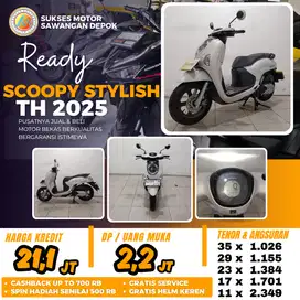 BISA CASH KREDIT HONDA SCOOPY NEW STYLISH TAHUN 2025 MULUS ISTIMEWA
