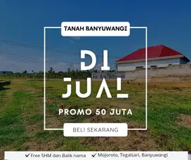 Tanah di Banyuwangi Tegalsari 50 juta an, kavling 6