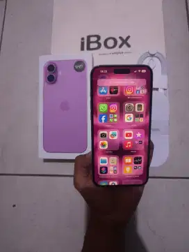 iphone 16 plus 128GB ibox pink lengkap baru 1 bulanan resmi Indonesia