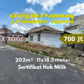 Tanah di Jl. Perindustrian Kota Palembanag Km 8. SHM