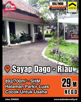 Di Jual Lokasi Premium Sayap Riau - Dago