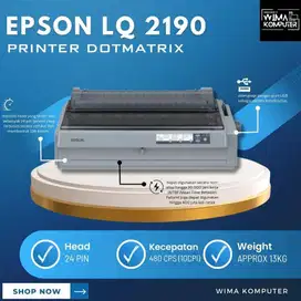PRINTER DOTMATRIX LQ 2190 FULLSET DUS GARANSI TOKO 1 TAHUN SERVICE S