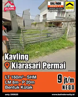 Jual Cepat Kavling Siap Bangun Kiarasari Permai