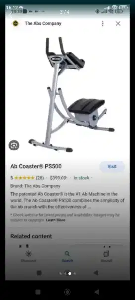 Alat gym Ab Coaster PS500