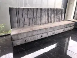 3 unit sofa besar bahan suede
