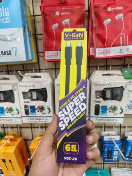 KABEL DATA TYPE C TO C V-GEN 65W