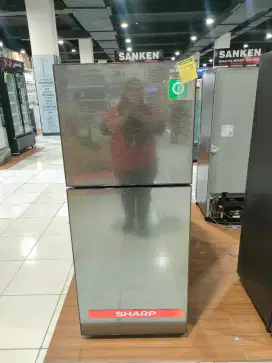 SHARP Kulkas 2 Pintu bisa cicilan tanpa CC free 1x angsuran