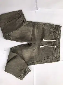celana joger denim anak hnm