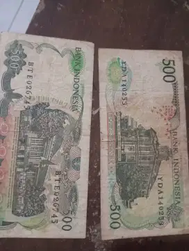 Dijual uang kertas kuno senilai Rp 500