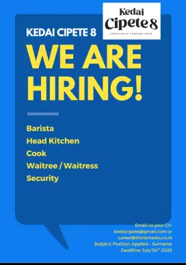 Lowongan Kerja F&B