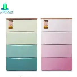 JUAL RUGI!! Lemari Plastik 4 Laci / Drawer Olymplast ODC M 04 PINK