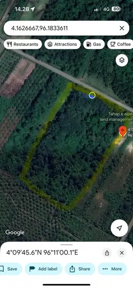 Jual Tanah SHM Dekat UTU samping jalan