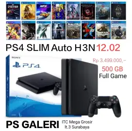 PS4 SLIM Auto H3N 12.02 500GB Full Game