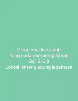 Dicari host live