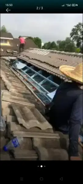 atap bocor kanopi atap bajarugan terpasang dll
