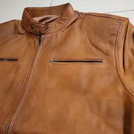 Jaket kulit domba pria