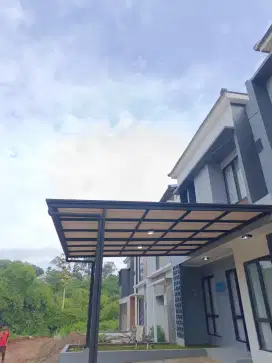 Kanopi atap alderon single layer lengkap list profil talang air modern