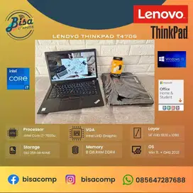 Lenovo Thinkpad T470s Core i7 7th Gen SSD 256gb Ram 16gb 14inchFHD BL