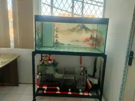 Dijual cepat rugi aquarium fullset lengkap