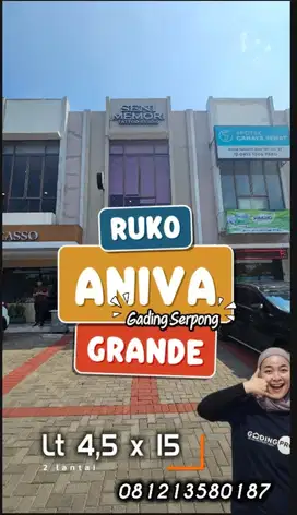 Disewakan ruko aniva grande Hadap jalan gading serpong