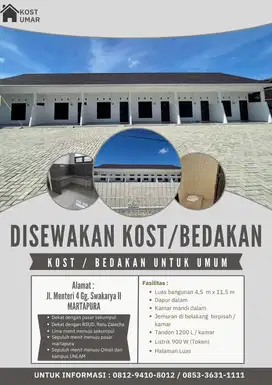 Disewakan kost/kontrakan umar
