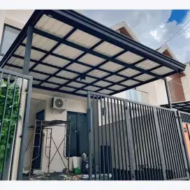 RENOVASI RUMAH RANGKA ATAP BAJA RINGAN PLAVON PVC KANOPI TERAS DLL