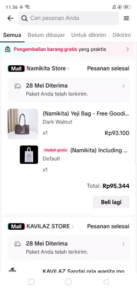 tas namikita yeji bag (dark walnut)