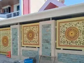 Pintu pagar laser cutting mewah