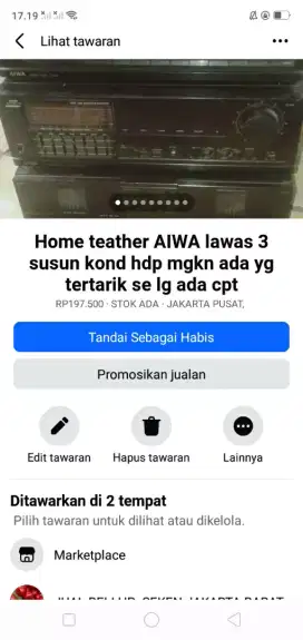 Home teather lawas dr AIWA 3 susun kond hdp SE lg ada cpt hrg murah sj