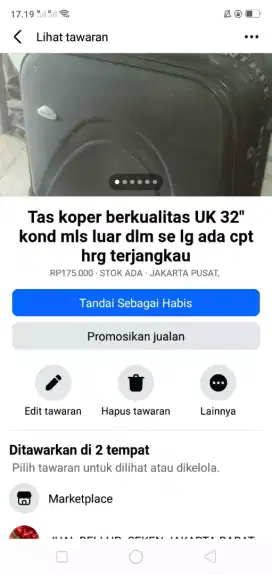 Tas koper serba guna brg berkualitas UK 32 kond spt baru hrg murah sj