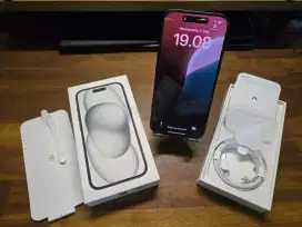 iPhone 15 128GB Black garansi resmi IBOX BH 99% like new + bonus!