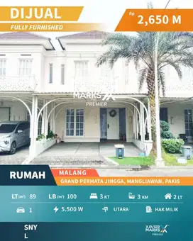e007 Rumah Full Furnish Grand Permata Jingga, Malang