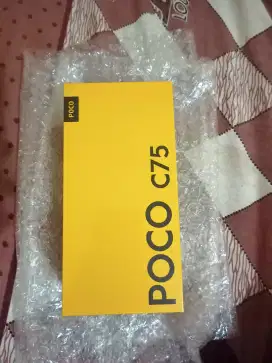 (NEW SEGEL) POCO C75 ram 6/128 Black Garansi Resmi Indo Segel Norepack