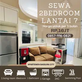 2 kamar sewa furnish terlengkap lantai 7 apartemen bassura city