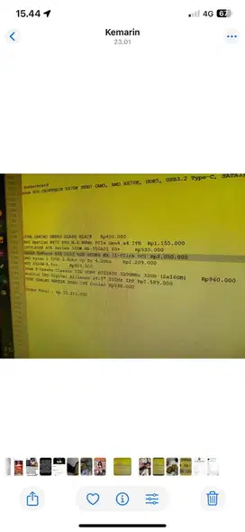 pc gaming pemakaian 1 bulan nego .. full putih