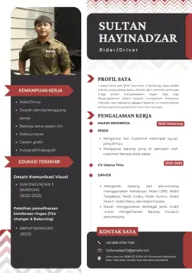 Di cari pekerjaan! Driver/rider/kurir dll