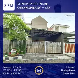 Rumah Gunungsari Indah Karangpilang Wiyung Babatan Pratama SHM Nego