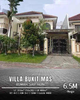 Dijual Termurah Rumah Villa Bukit Mas Cluster Monaco Surabaya Barat