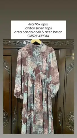 Dress pesta bahan seruti