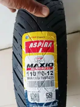 Ban tubeless scoopy / genio merk Aspira maxio ring 12 uk. 110/90