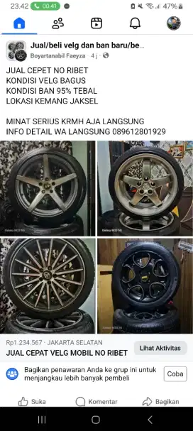 VELG MOBIL KONDISI BAGUS