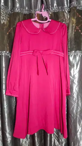 SALE!! BAJU DRESS ANAK  ( PINK MAGENTA) PRELOVED