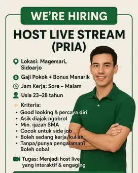HIRING MAS GANTENG LIVE
