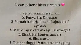 Di cari lowongan wanita
